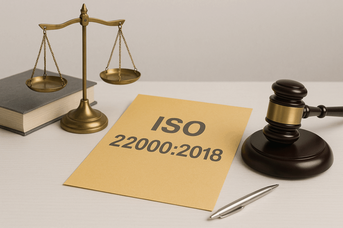 Hình minh họa tiêu chuẩn ISO 22000:2018 – khung quản lý an toàn thực phẩm giúp doanh nghiệp kiểm soát rủi ro, nâng cao chất lượng và đảm bảo quy trình sản xuất minh bạch.
